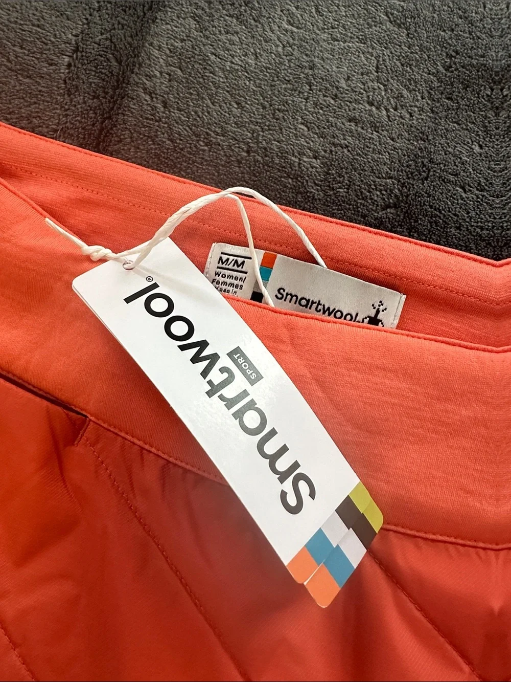 NWT Smartwool W Smartloft Skirt Coral Reef Orange Quilted Active